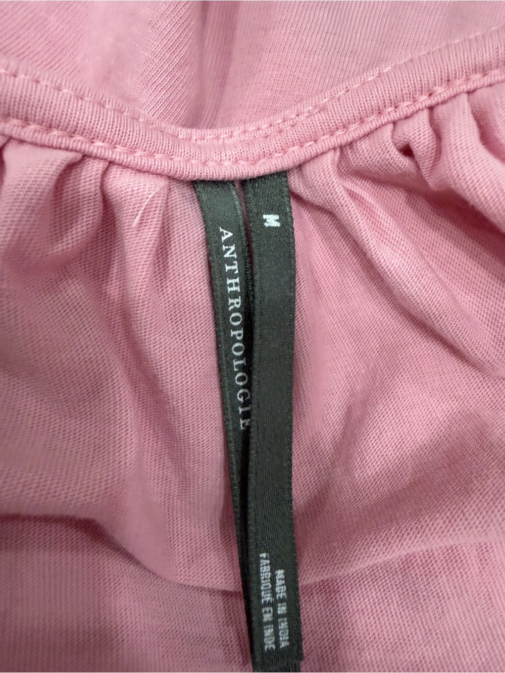 Anthropologie Pink Rose Bubble hem Crop Tank Top Size Medium - Picture 4 of 7